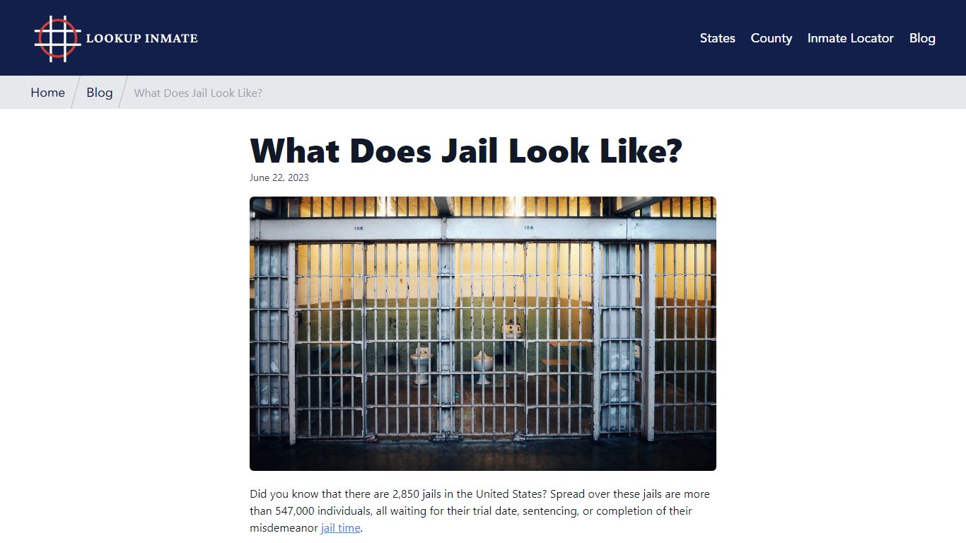 What Does Jail Look Like? - Lookup Inmate